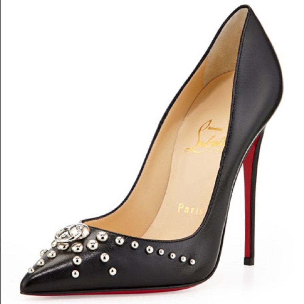 CHRISTIAN LOUBOUTIN door knock heels SZ 38